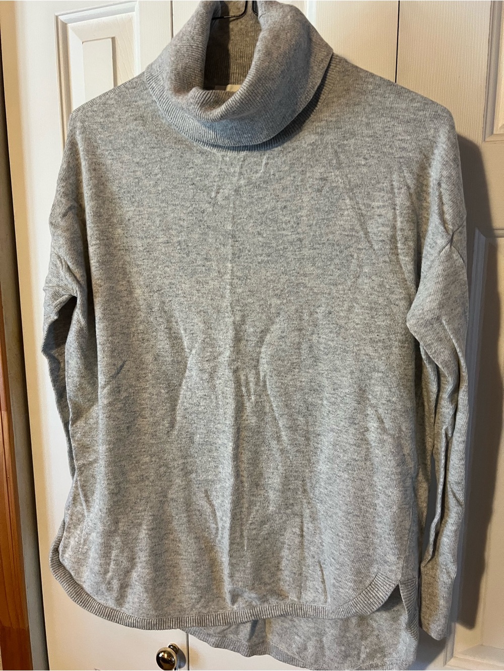 Women’s Gray Turtleneck Sweater - Classic Cozy Knit